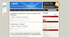 Desktop Screenshot of ijbms.com